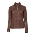 Dapplebay Heirloom Glen Plaid 1/4 Zip LS Riding Top