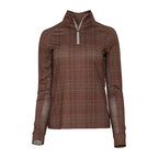Dapplebay Heirloom Glen Plaid 1/4 Zip LS Riding Top