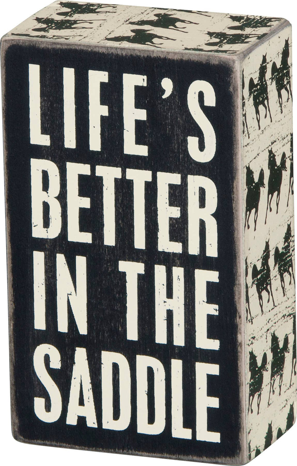 In The Saddle Box Sign