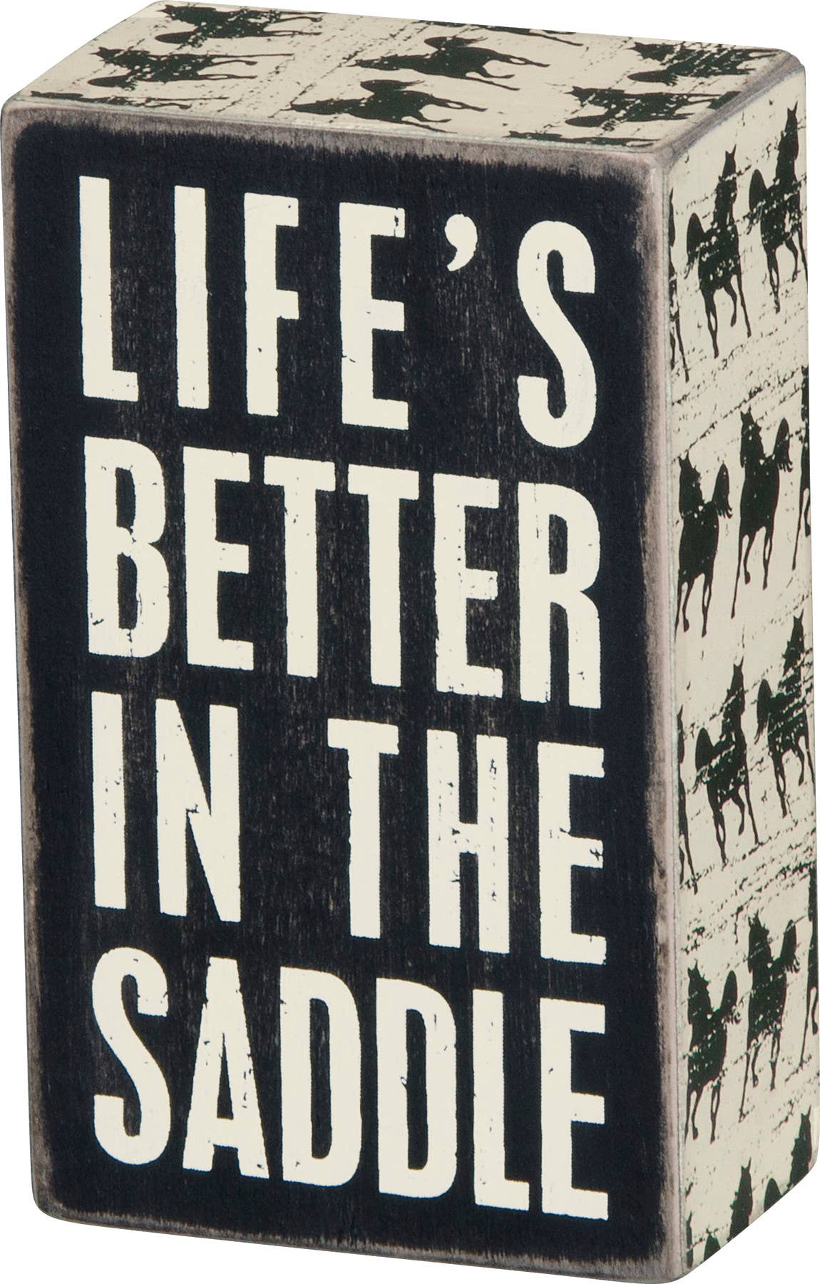 In The Saddle Box Sign
