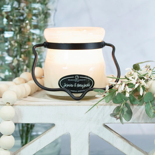 5 oz Cream Jar Soy Candle: Jasmine & Honeysuckle image 0