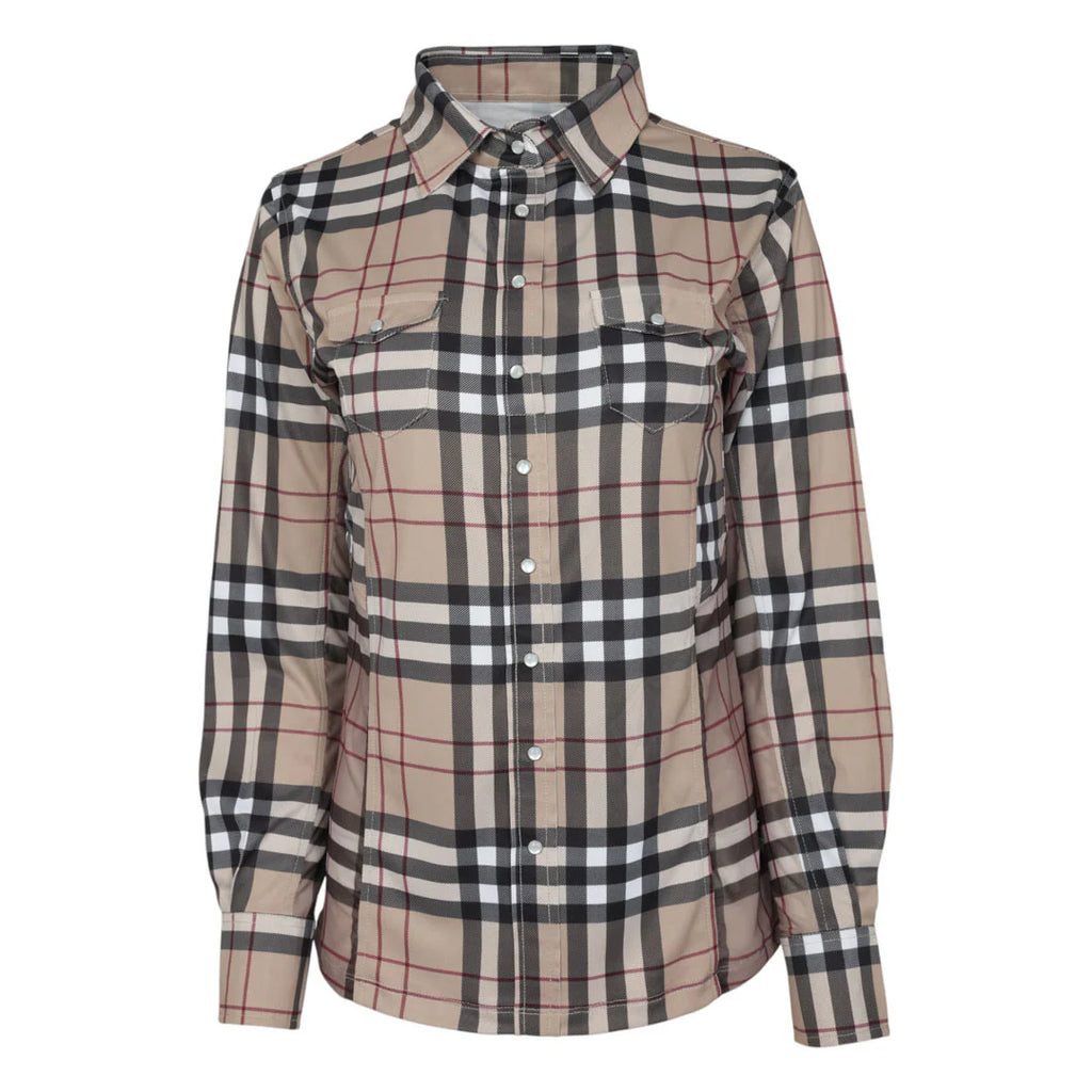 DAPPLEBAY HOLIDAY PLAID WESTERN TOP-  CLEARANCE