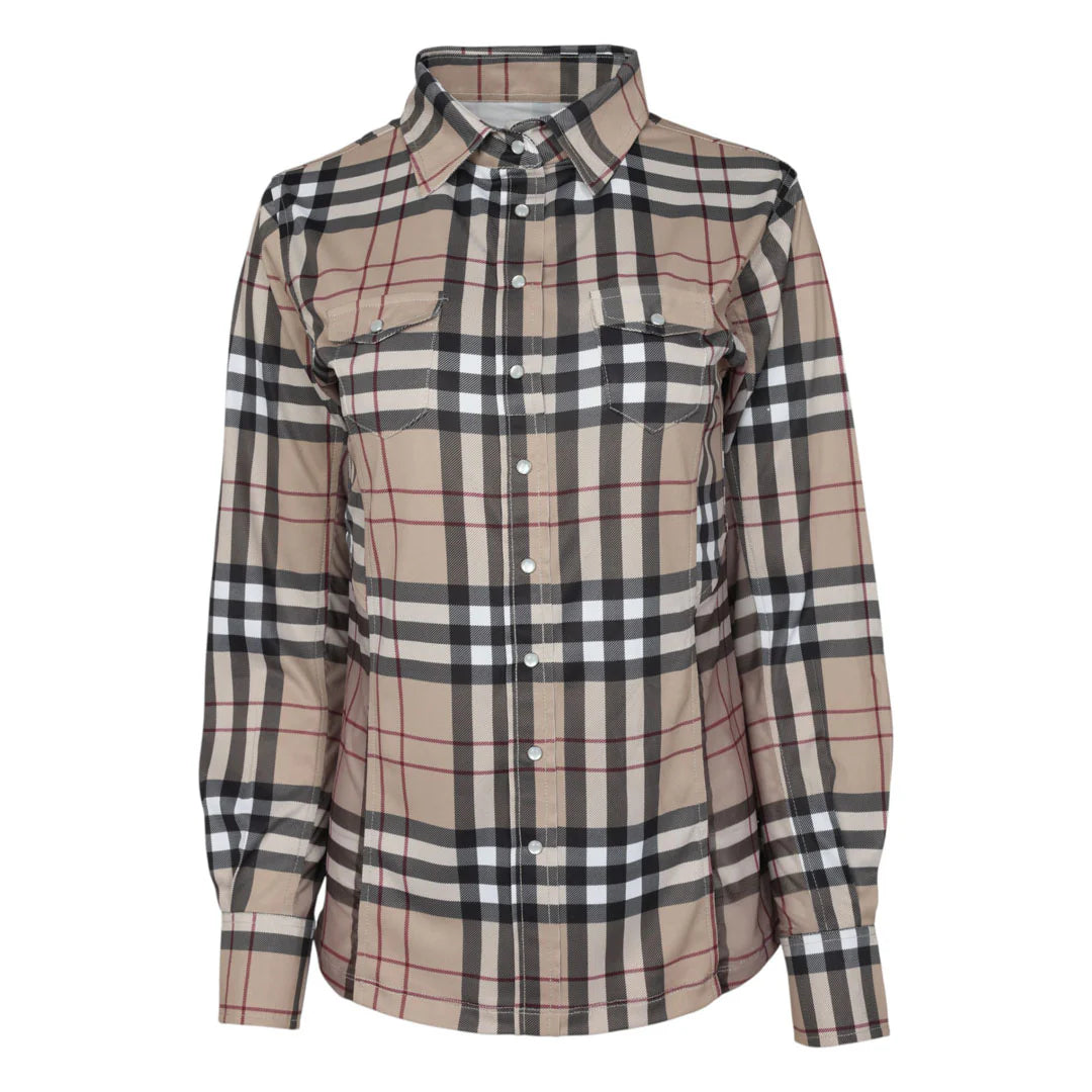 DAPPLEBAY HOLIDAY PLAID WESTERN TOP-  CLEARANCE