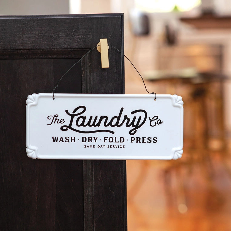 The Laundry Co Vintage Metal Hanging Sign image 1