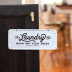 The Laundry Co Vintage Metal Hanging Sign image 1