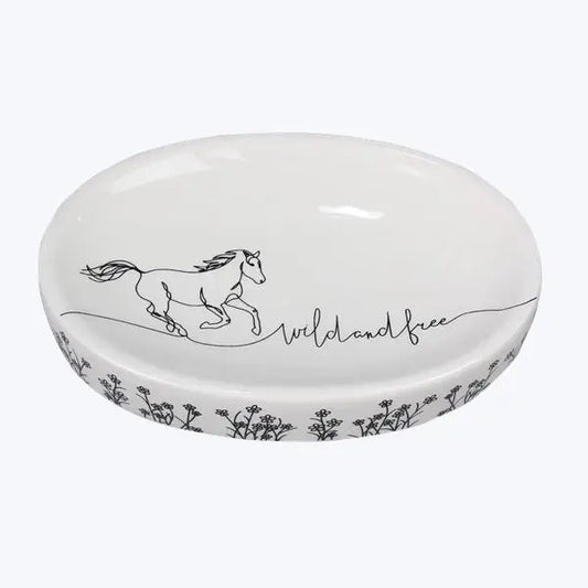 Ceramic Horse Design Soap Dish image 0