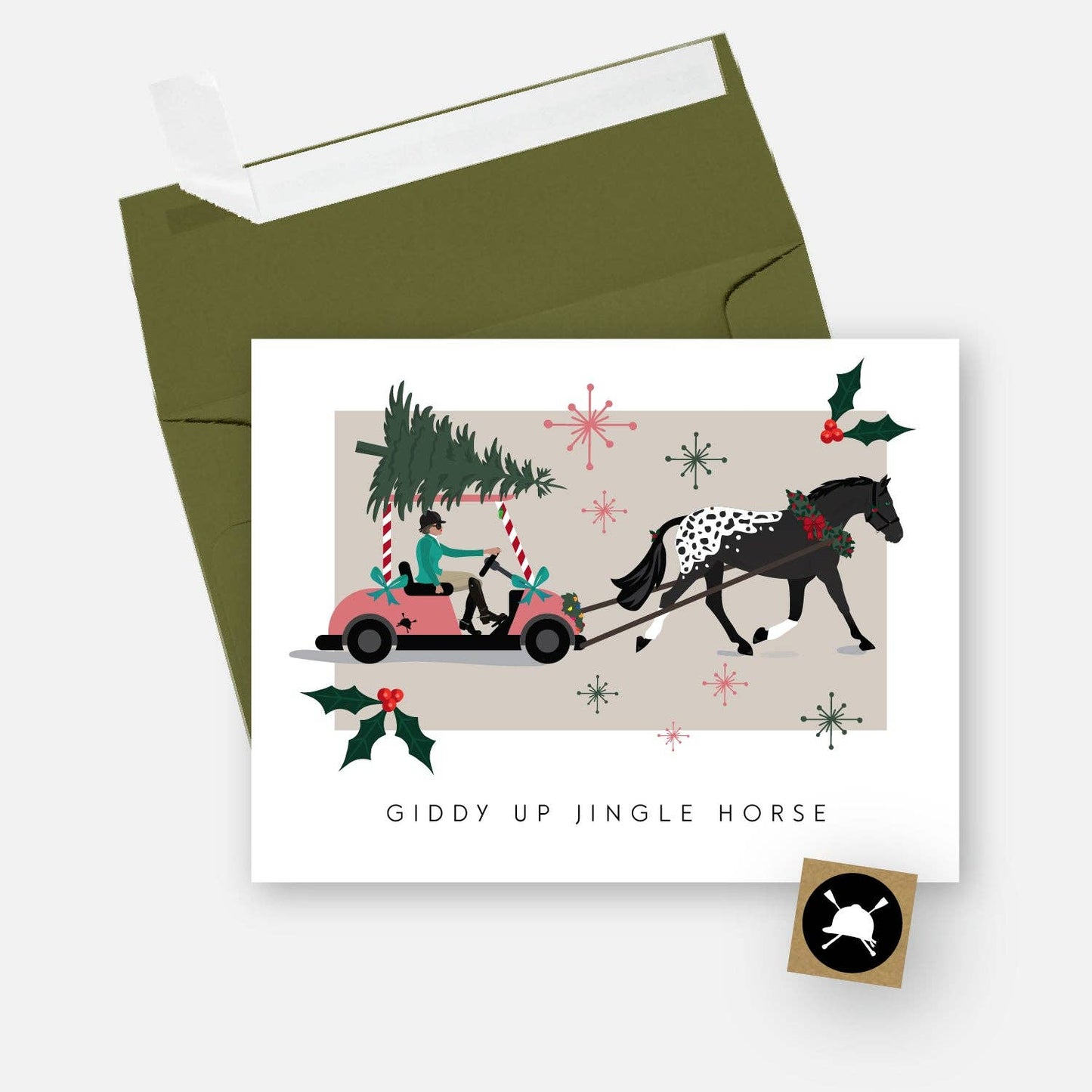 Giddy Up Jingle Horse Card