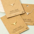Dainty Bull Head Pendant Necklace