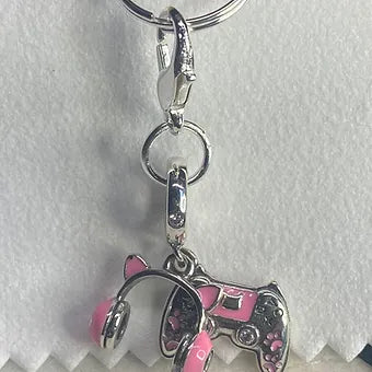 Pink Gamer Headphones Charm image 0