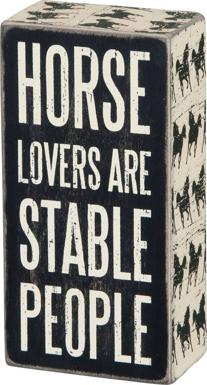 Horse Lovers Box Sign