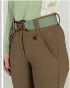 Dapplebay Sport Silicone Knee Patch Breeches-Chestnut