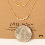 Layered Rhinestone Necklace image 1