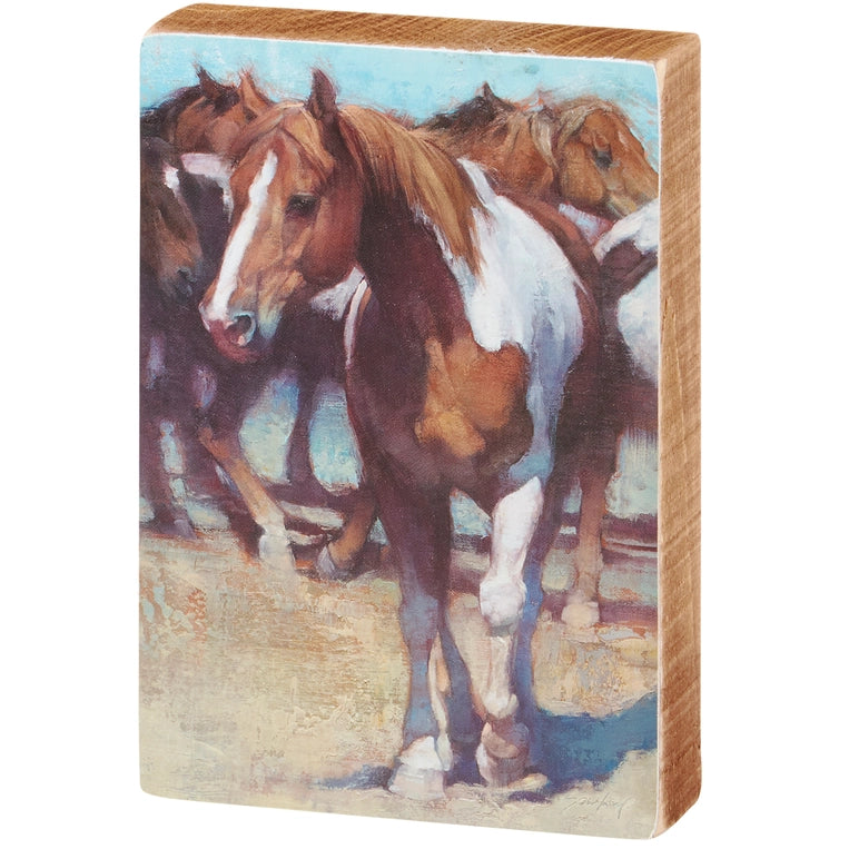Painted Horse Block Sign image 0