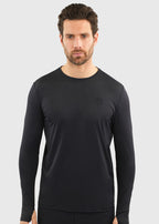 Bluveo Mens Long Sleeve Crew Neck Exercise Shirt