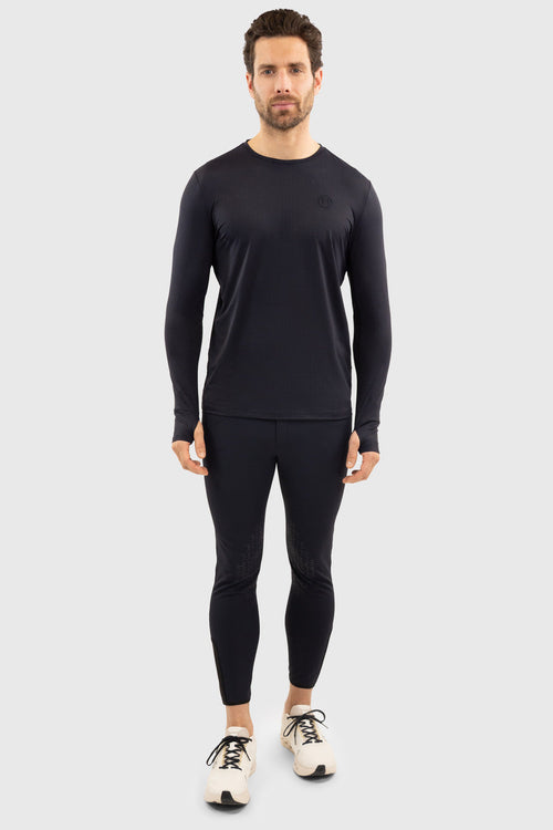 Bluveo Mens Long Sleeve Crew Neck Exercise Shirt