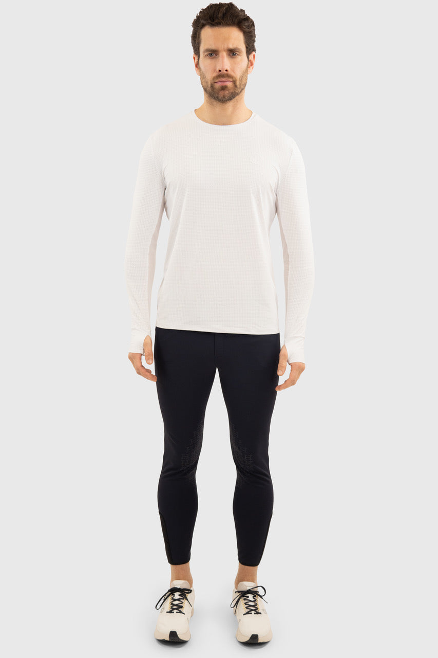Bluveo Mens Long Sleeve Crew Neck Exercise Shirt
