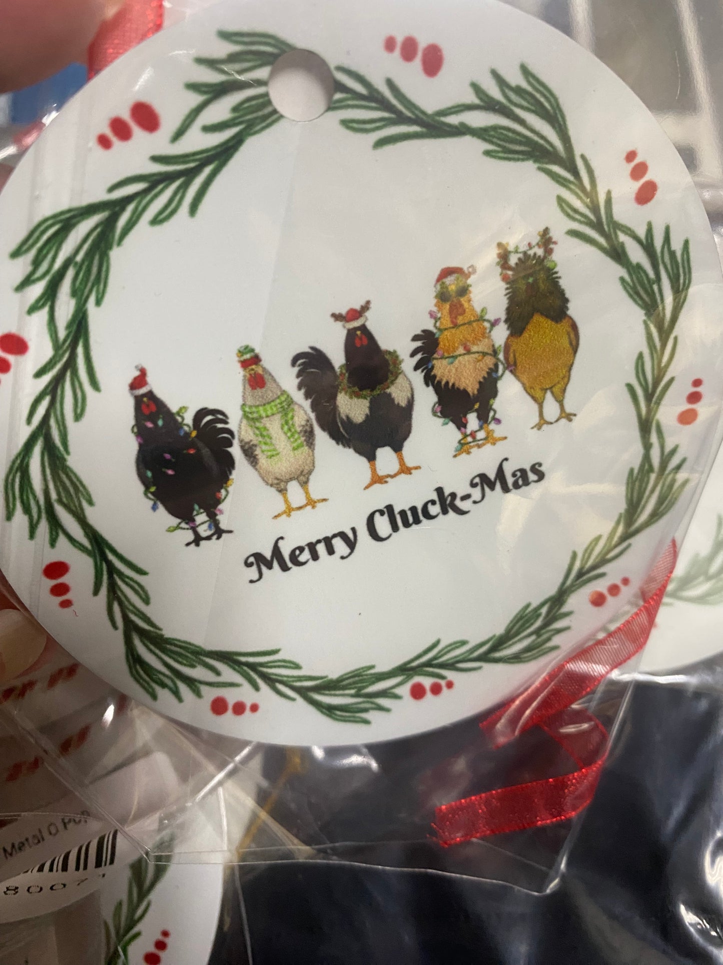 Merry Cluck-Mas ornament
