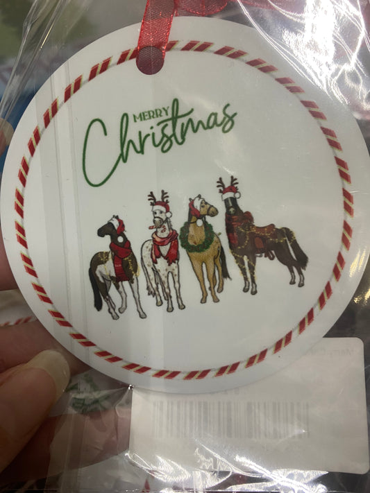 Merry Christmas horses