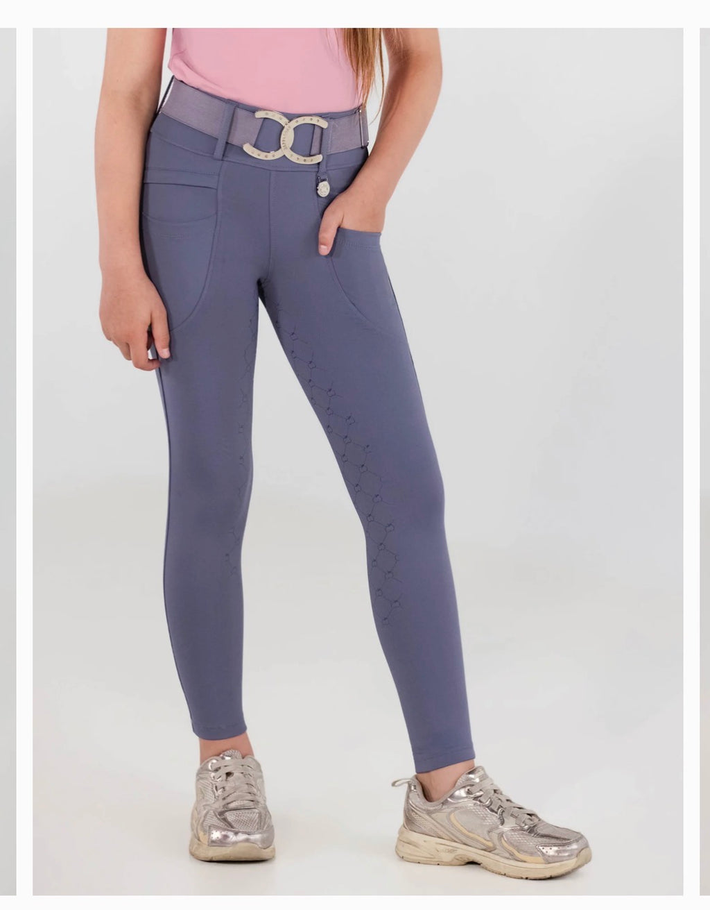 Dapplebay Kids Essential Silicone Full Seat Tights-Purple Dusk