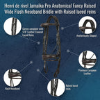 Henri de rivel Jamaika Pro Anatomical  Bridle with Raised laced reins