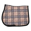 Dapple bay Holiday Plaid Jump Saddle Pad TAN -CLEARANCE