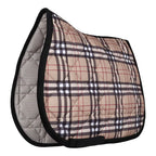 Dapple bay Holiday Plaid Jump Saddle Pad TAN -CLEARANCE