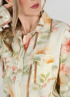 Dapplebay Vintage Floral Breezy Button Up Top- Spring/Summer Collection