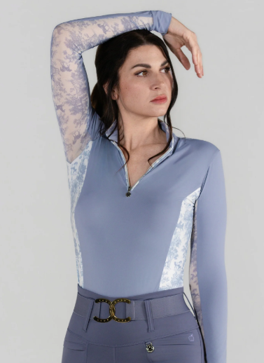 Dapplebay Grace 1/4 Zip LS Riding Top- Moonrise