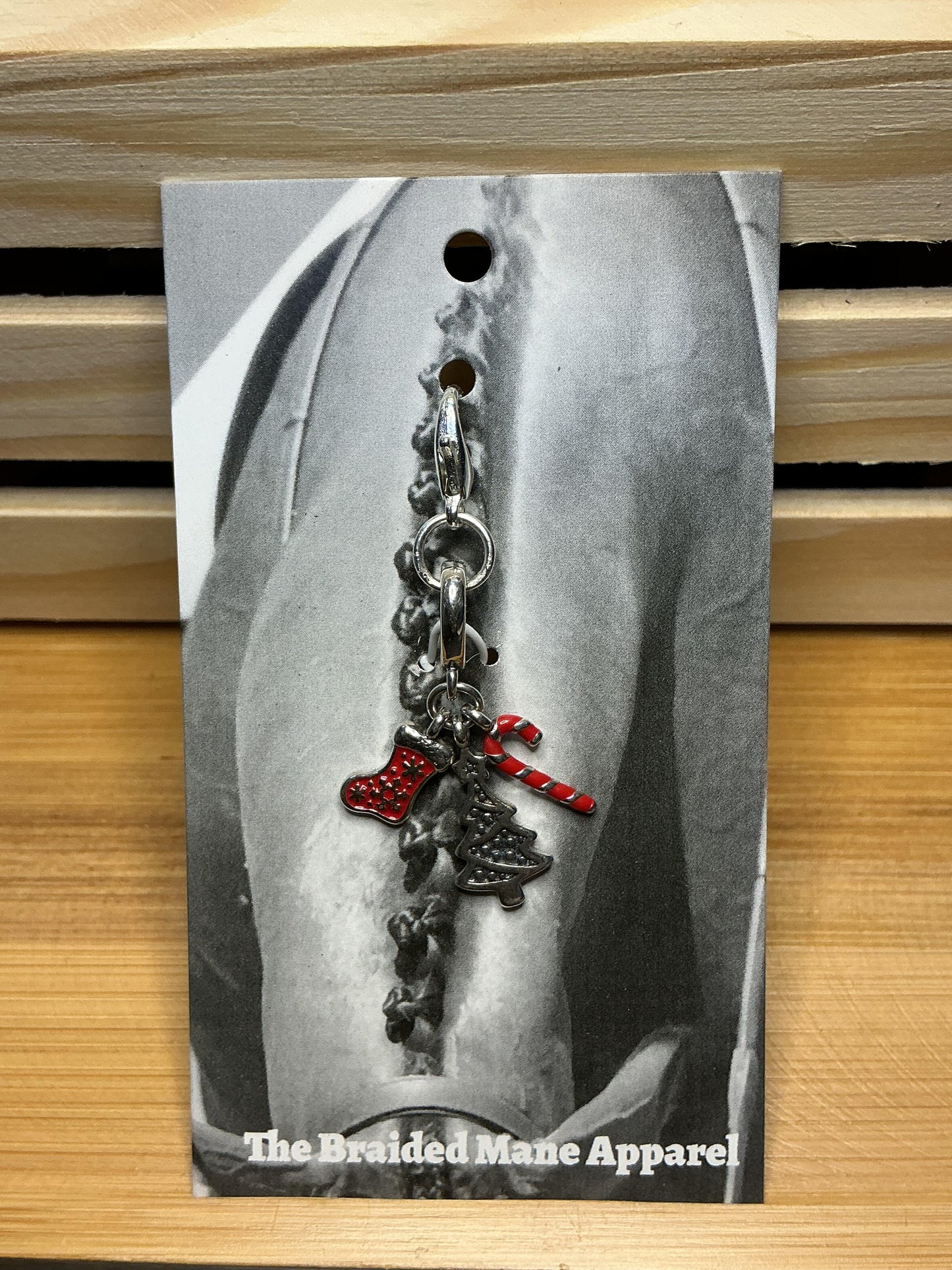 Red Christmas Trio Charm