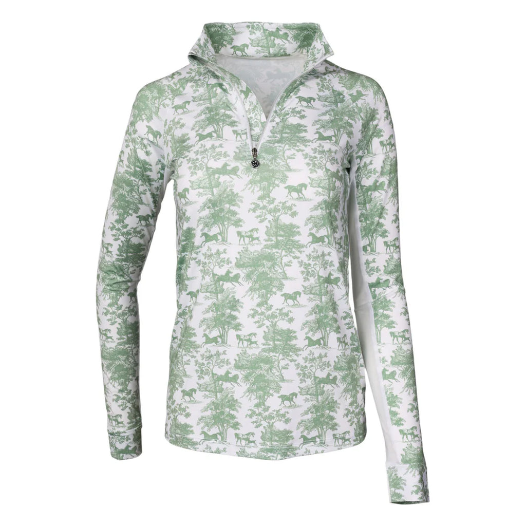 Dapplebay Equestrian Toile 1/4 Zip Light Riding Top image 0
