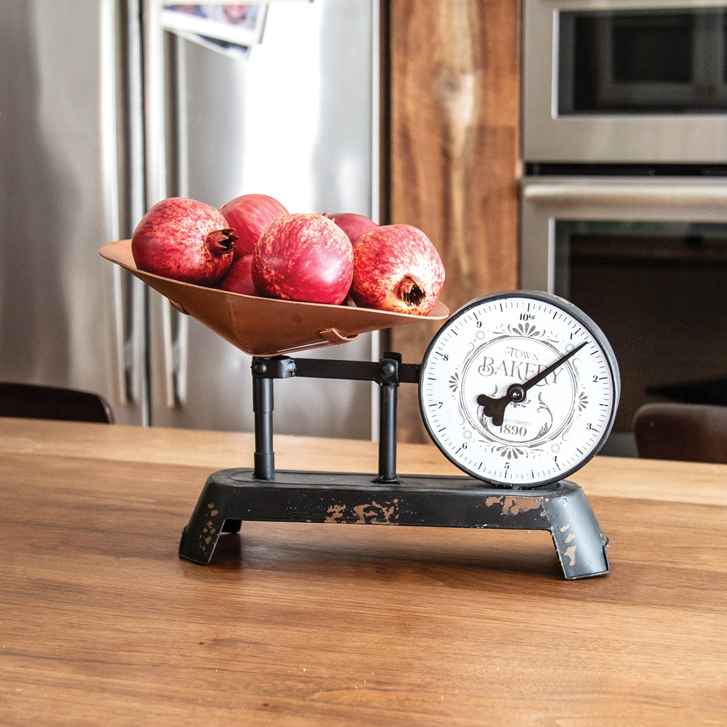 Town Bakery Distressed Metal Decorative Scale