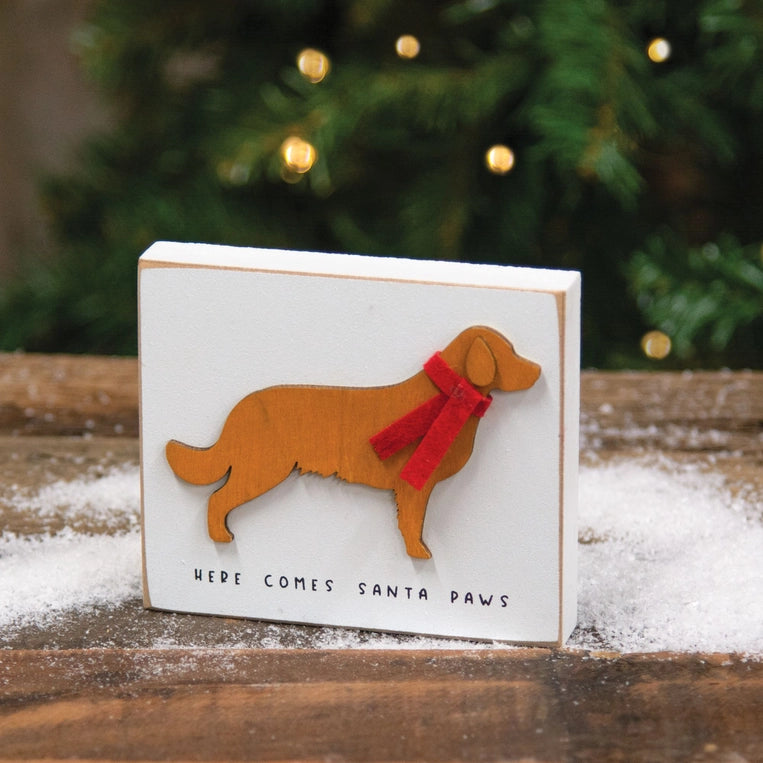 Here Comes Santa Paws Dog Block image 0