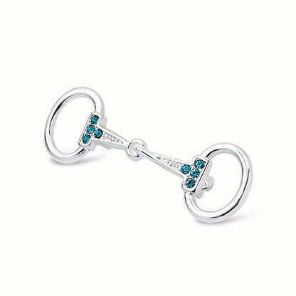 Small Silver Plated Snaffle Bit Stock Pin image 0