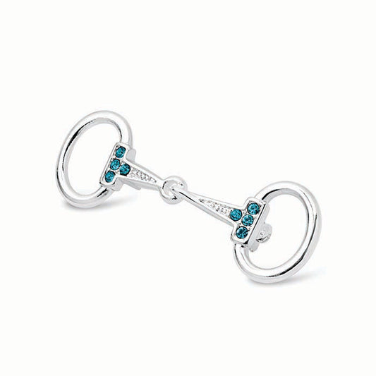 Small Silver Plated Snaffle Bit Stock Pin image 0