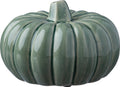 Medium Green Ceramic Pumpkin