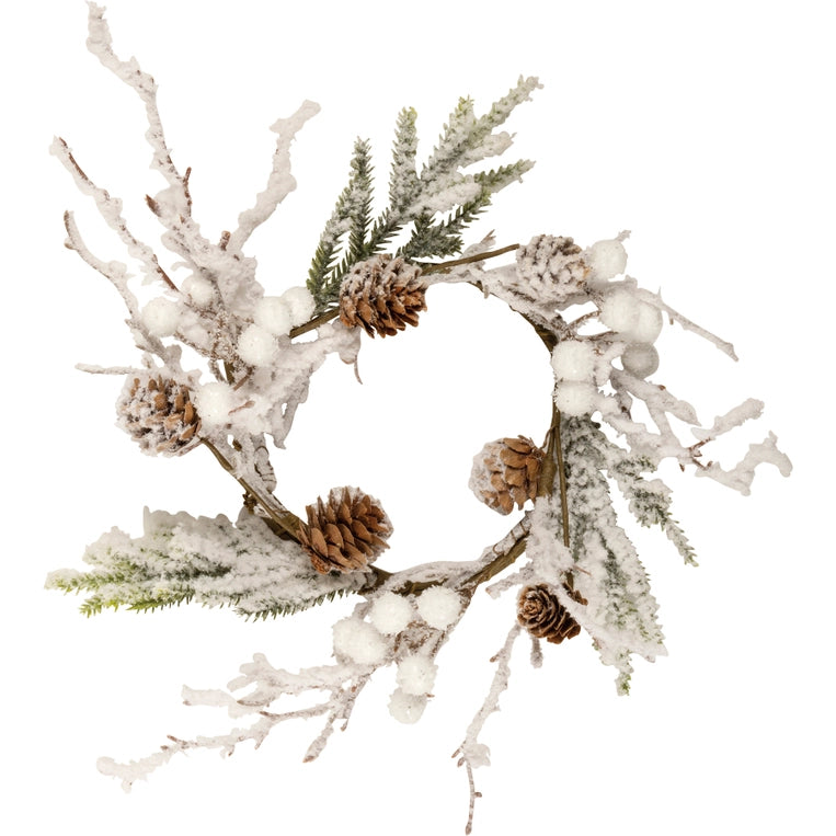 Flocked Snowball Candle Ring image 3