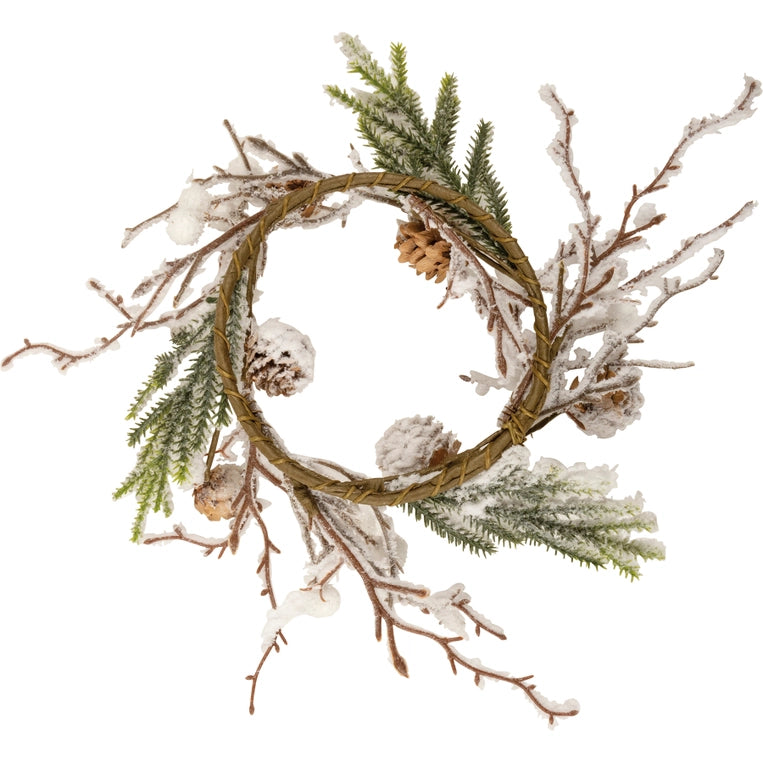 Flocked Snowball Candle Ring image 1