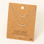 Layered Rhinestone Necklace image 0