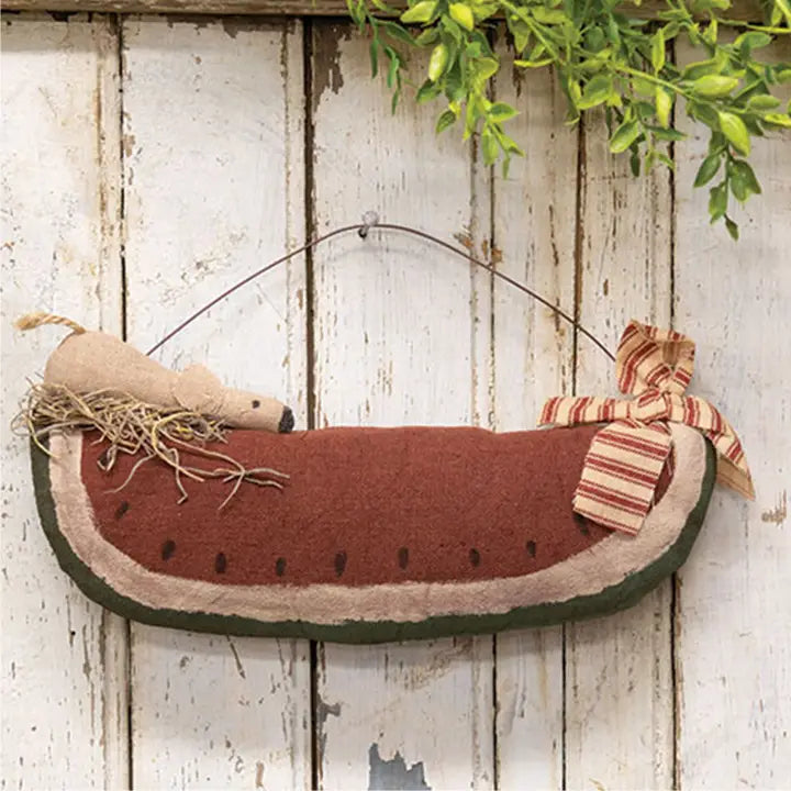 Primitive Mouse On Watermelon Hanger image 0