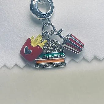 Hamburger and Fries Charm image 0