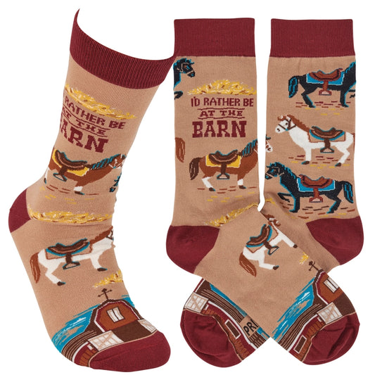 Rather Be At the Barn Socks image 0