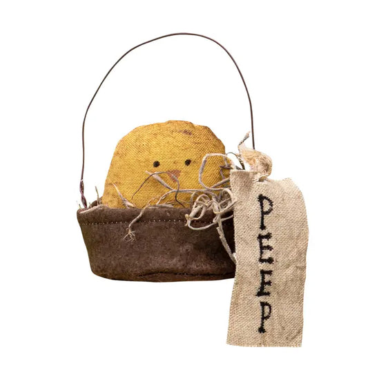 Fabric Chick in Peep Basket image 0