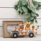 Truck Shaped Blessed Farmhouse Shelf Decor
