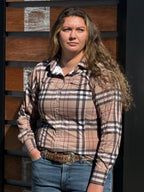 DAPPLEBAY HOLIDAY PLAID WESTERN TOP-  CLEARANCE