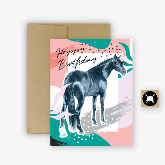 Pop Art Horse Birthday Card image 0