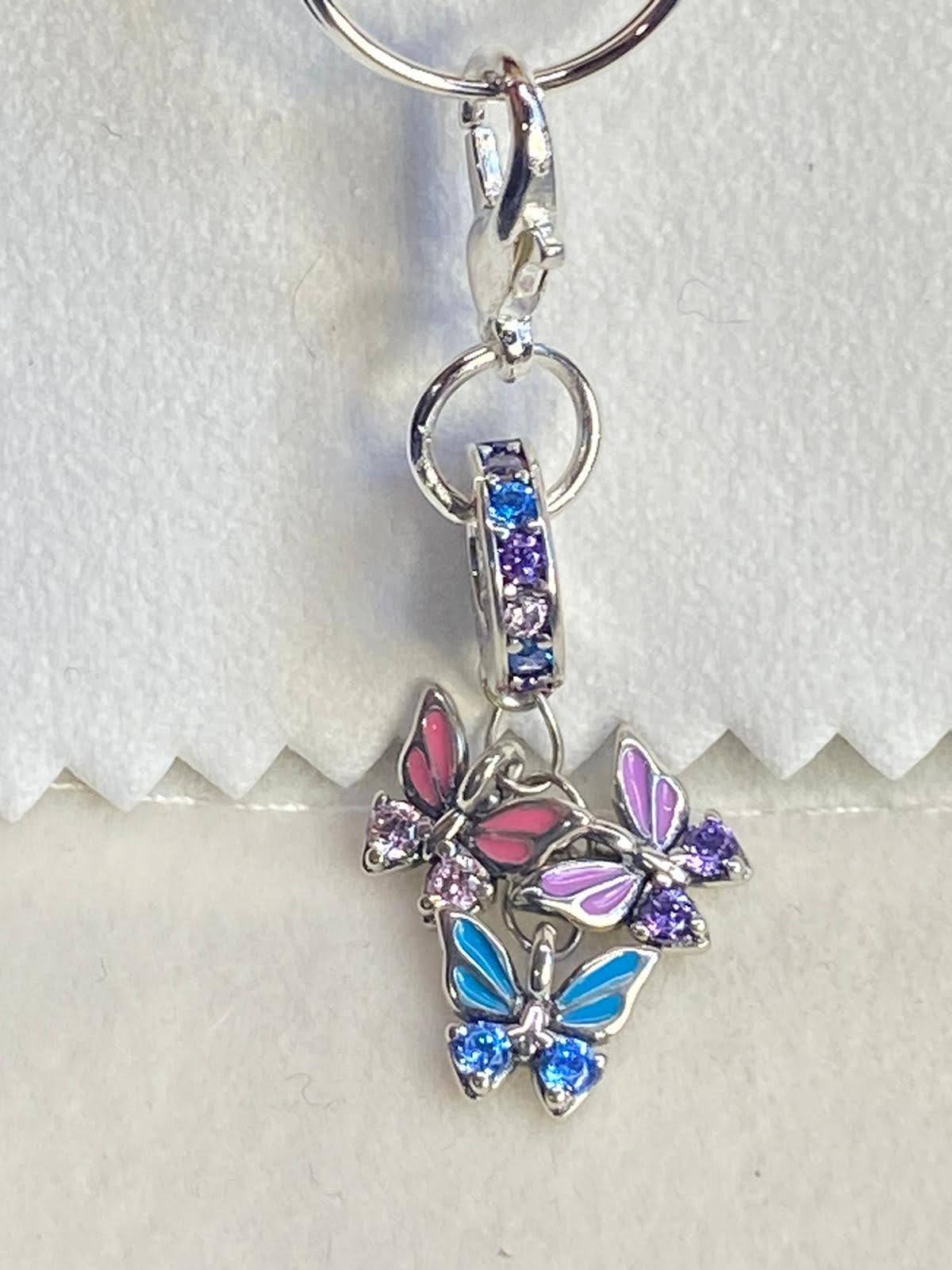 Triple Butterfly Charm