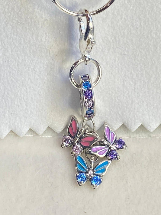 Triple Butterfly Charm