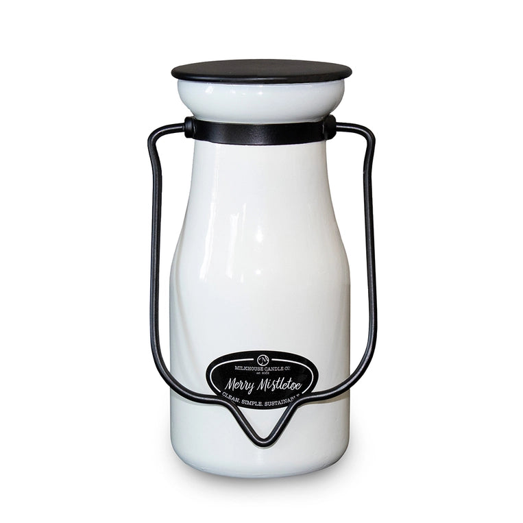 8 oz Milkbottle Candle: Merry Mistletoe image 1