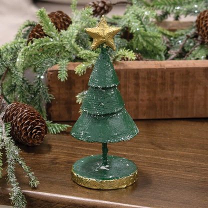 Distressed Textured Metal Christmas Tree, 7.25" image 0