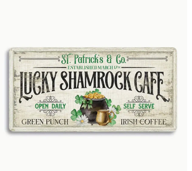 Lucky Shamrock Cafe Sign image 1